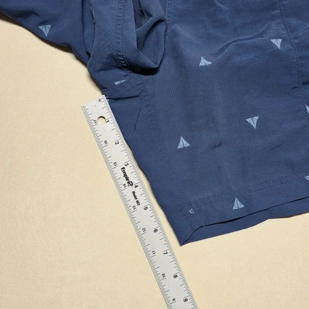 The North Face Men Class V Water Shorts Slate/Blue Print Size Large Mesh Lined